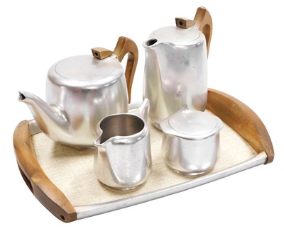 Lot 44 - A Picquot ware five piece tea set, comprising...