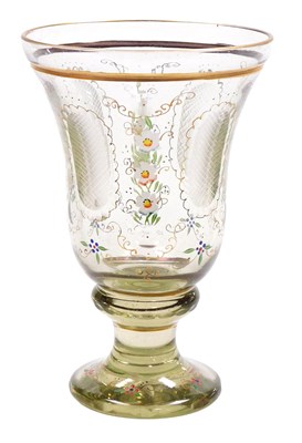 Lot 75 - A late 19thC continental glass vase, of...