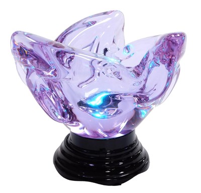 Lot 11 - A Sevres lilac free form Dichroic glass bowl,...