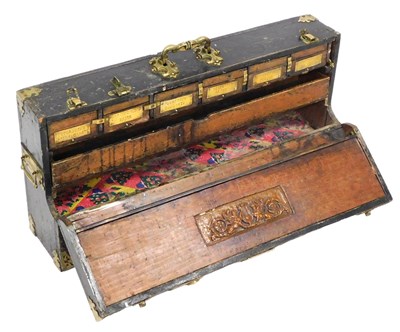 Lot 9 - An early 20thC French polisher's black stained...