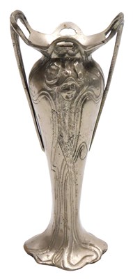 Lot 80 - An Art Nouveau pewter vase, possibly by A.E....