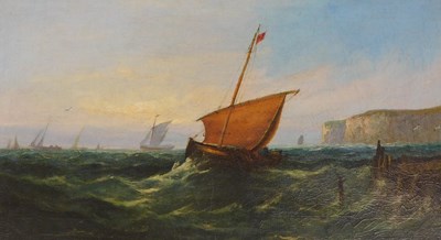 Lot 18 - 19thC British School. Sailing boats off the...