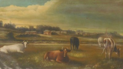 Lot 20 - 19thC British School. Cattle in country...