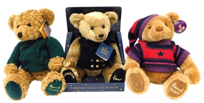Lot 187 - Three Harrods Teddy bears, comprising...
