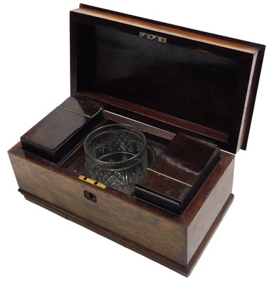 Lot 141 - A Georgian rosewood tea caddy, with a brass...