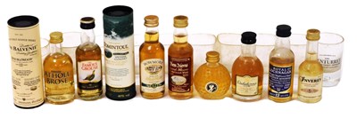 Lot 163 - Assorted miniature bottles of whisky,...