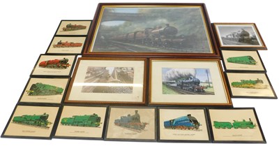 Lot 91 - Various railway prints.