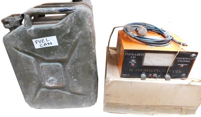 Lot 126 - Jerry can, exhaust analyser, and a Mazda...