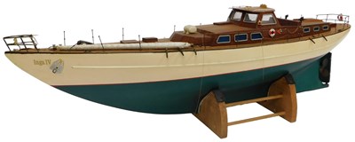 Lot 254 - A model of the Inga IV cruiser boat, 110cm...