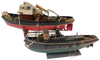Lot 258 - Two model boats, being The Fairplay V, 70cm...