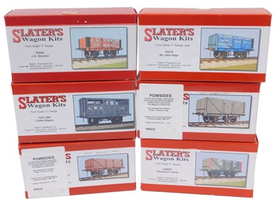 Lot 487 - Six Slater's wagon kits, boxed.