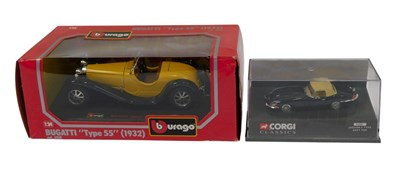 Lot 756 - A Burago Bugatti Type 55 and Corgi Classics...