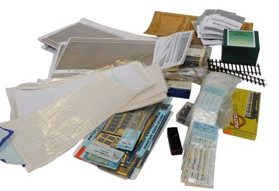 Lot 785 - Scale model prototype sheets and accessories....