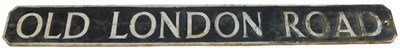 Lot 59 - An Old London Road painted cast iron road sign,...