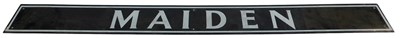 Lot 58 - A Maiden enamel sign, 151cm x 15cm