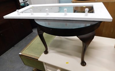 Lot 1539A - A coffee table, and a painted wall mirror with...