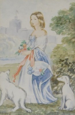 Lot 48 - Granville Stone (19thC/20thC). Lady holding...