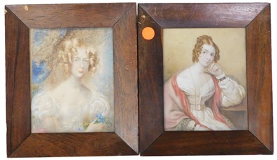 Lot 50 - 19thC British School. Portraits of a lady,...