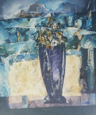 Lot 52 - Derek Menary (b.1943). From a window, acrylic...