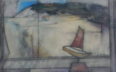 Lot 53 - Derek Menary (b.1943). Model boat, window view,...