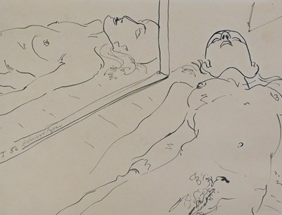 Lot 67 - Edward Piper (1938-1990). Figure next to...