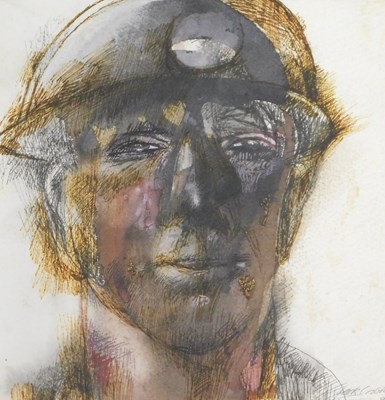 Lot 84 - Jack Crabtree (b.1938). Miner, watercolour,...