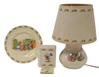 Lot 239 - A Royal Doulton Bunnykins table lamp, with a...