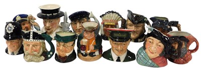 Lot 241 - Ten Royal Doulton pottery character jugs,...