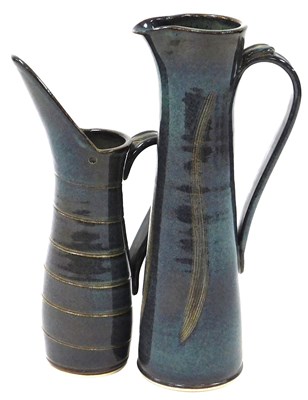 Lot 253 - Two 20thC Margaret Lawrenson stoneware jugs,...