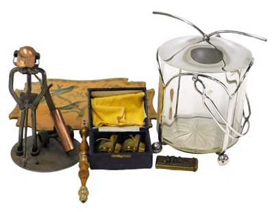 Lot 256 - An early 20thC cut glass and silver plated...