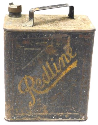 Lot 260 - A vintage Red Line oil can, with a Shell...