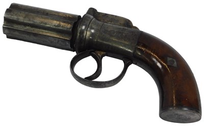 Lot 3 - A 19thC percussion pepper-box revolver, with...