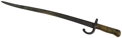 Lot 12 - A French Chassepot bayonet, with a ribbed...