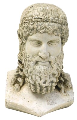 Lot 285 - A painted and reconstituted bust of a Greek...