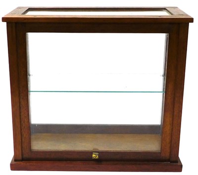 Lot 292 - An early 20thC mahogany table top display case,...