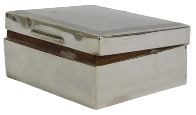 Lot 22 - A George V silver cigarette box, of...