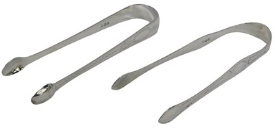 Lot 36 - A pair of George III silver sugar tongs,...