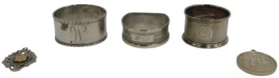 Lot 41 - A group of small silver, comprising three...