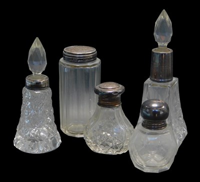 Lot 51 - Five early 20thC cut glass dressing table...