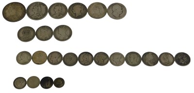Lot 59 - A group of Victorian and later silver and...