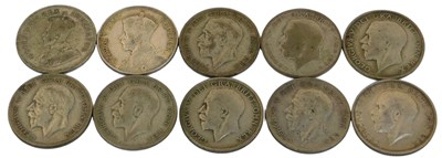 Lot 67 - A group of silver and part silver half...