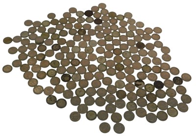 Lot 70 - A group of part silver and other sixpences.