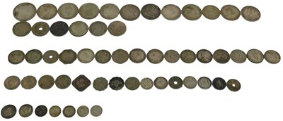 Lot 71 - A group of Indian silver rupees and other...
