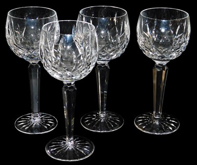 Lot 344 - A set of four Waterford crystal Lismore...