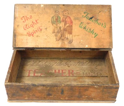 Lot 293 - A vintage Teacher's whisky pine advertising...