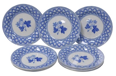 Lot 294 - Ten early 19thC Spode pottery blue and white...