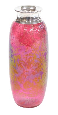 Lot 327 - A Royal Brierley Studio iridescent cranberry...