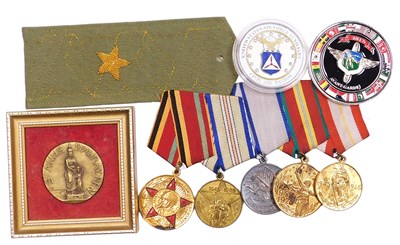 Lot 332 - Five USSR medals, comprising 50 years of the...