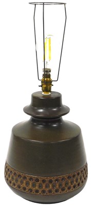 Lot 356 - A late 20thC Jersey Pottery brown glazed...