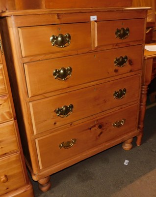 Lot 1005 - A Victorian pine chest, the top with a rounded...
